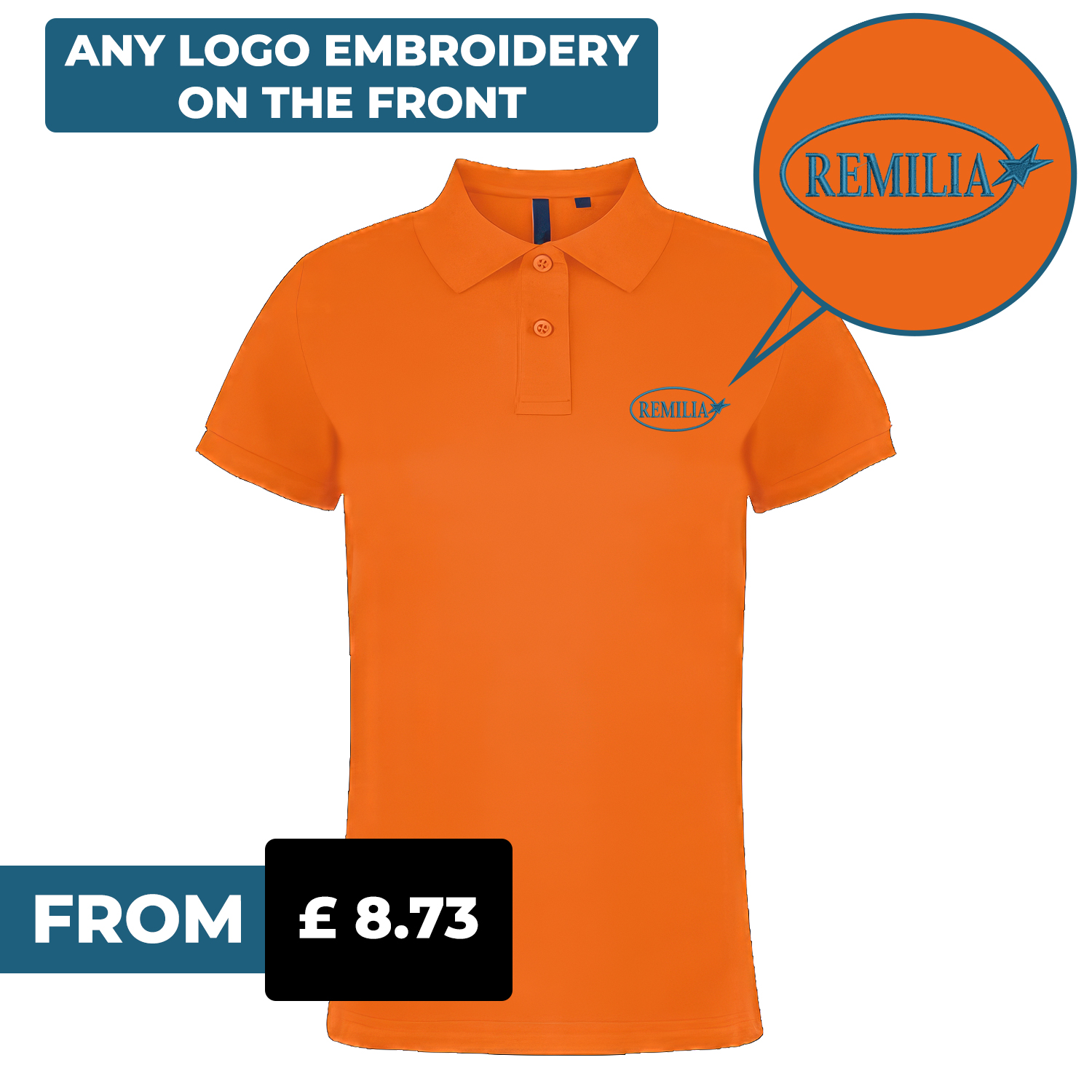 Women's Work Polo Shirt Custom Front Embroidery | Essex | Ilford
